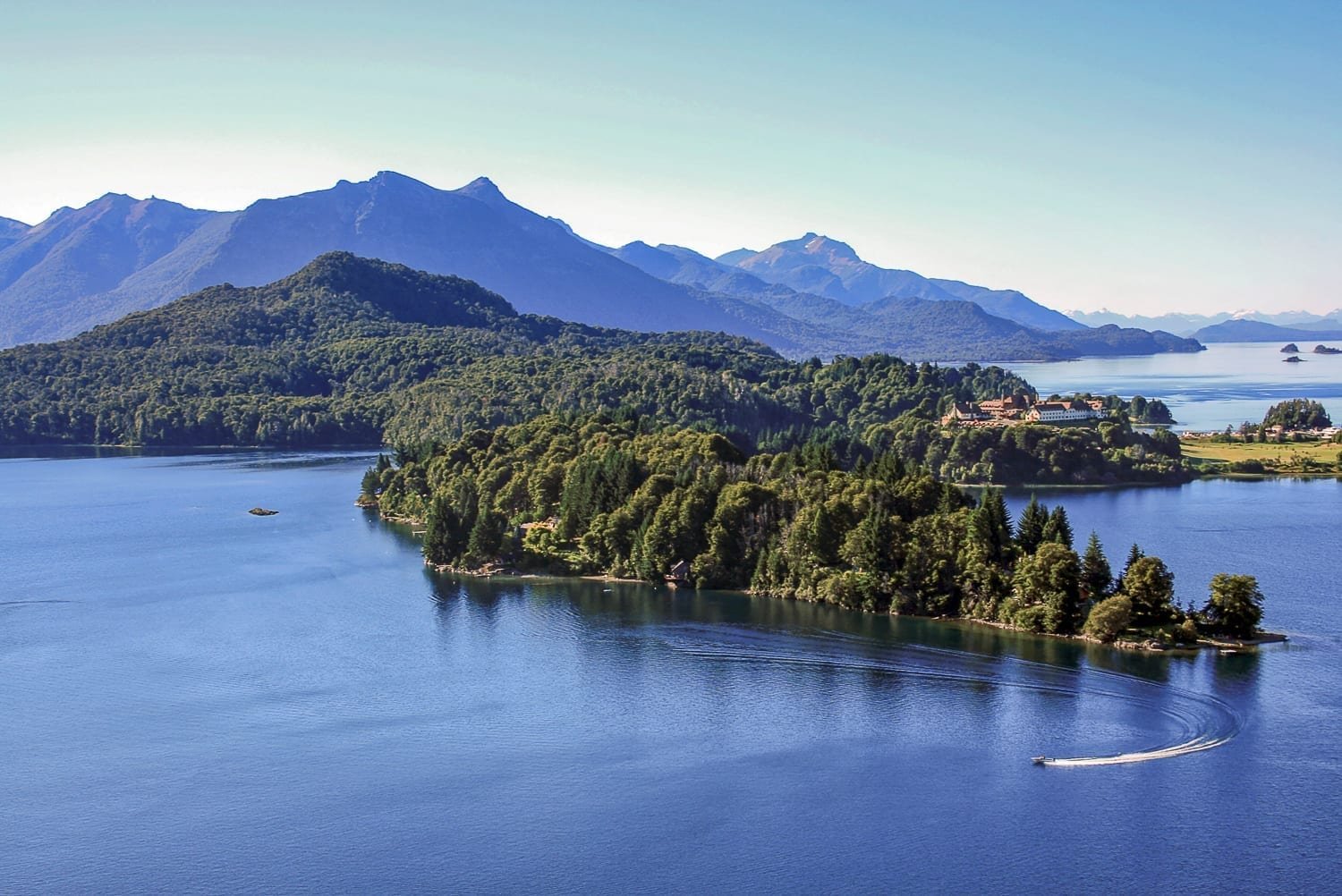 Panoramic View Of Nahuel Huapi Lake Near Bariloche Argentina Stock