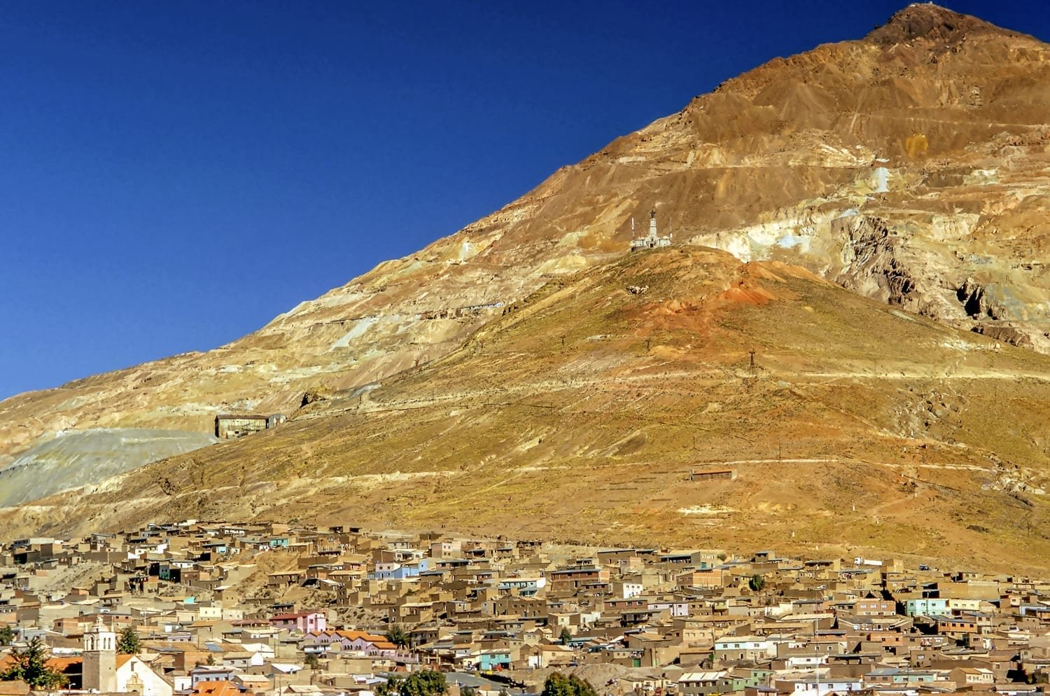 Bolivia-Travel-Potosi-Cerro-Rico Cerro Rico Mountain, towering over Potosi, Bolivia