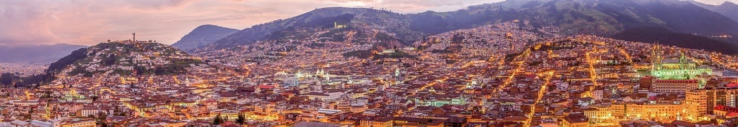 Landed-Travel-Quito-Panorama A panoramic photo of Quito, Ecuador taken during a helicopter tour