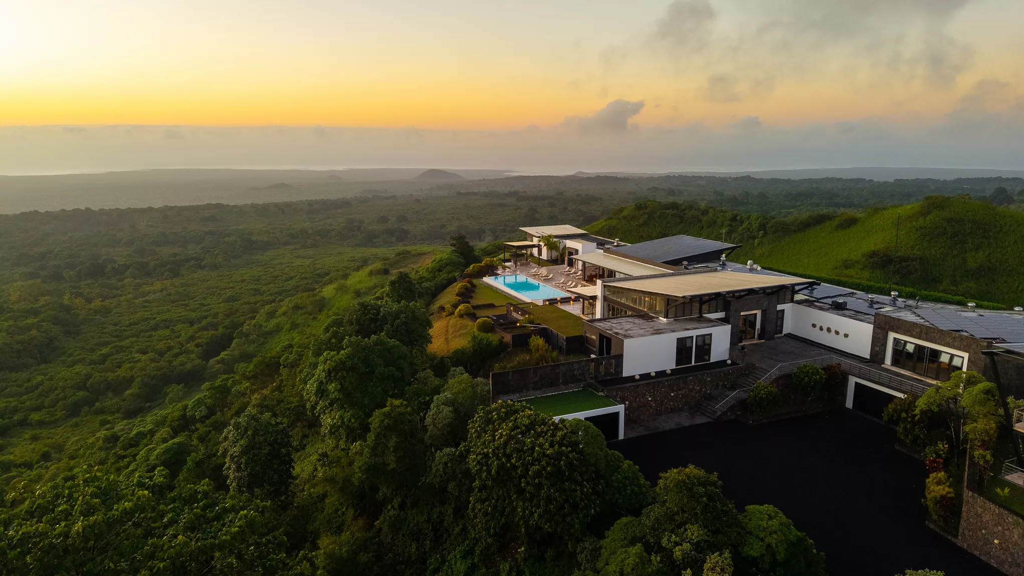 Pikaia Lodge aerial views