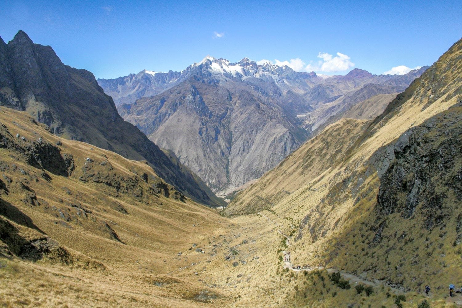 Inca-Trail-Sacred-Valley View down the sacred valley in the Inca Trail in Peru