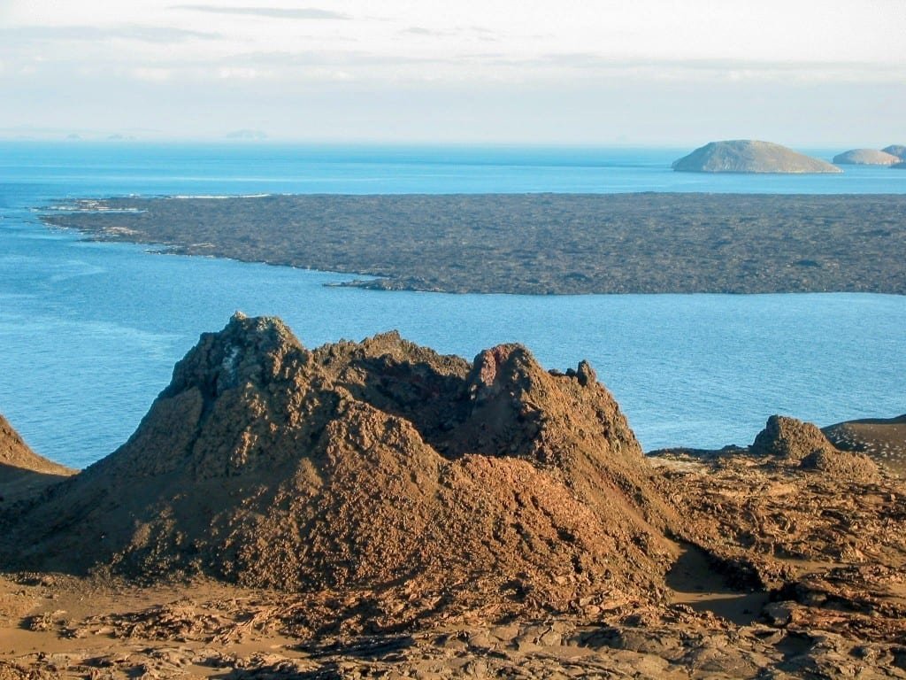Galapagos-Private-Custom-Travel-Design-Volcano Volcano on the coast of one of the Galapagos Islands, photographed on a private wildlife tour