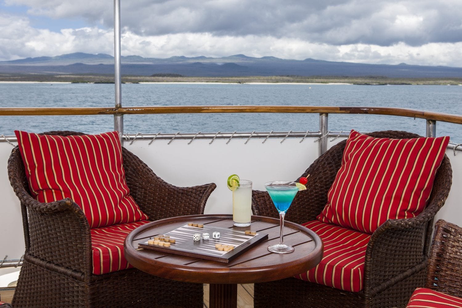 Grace-Outside-Saloon Outdoor saloon onboard M/Y Grace Galapagos Charter Yacht