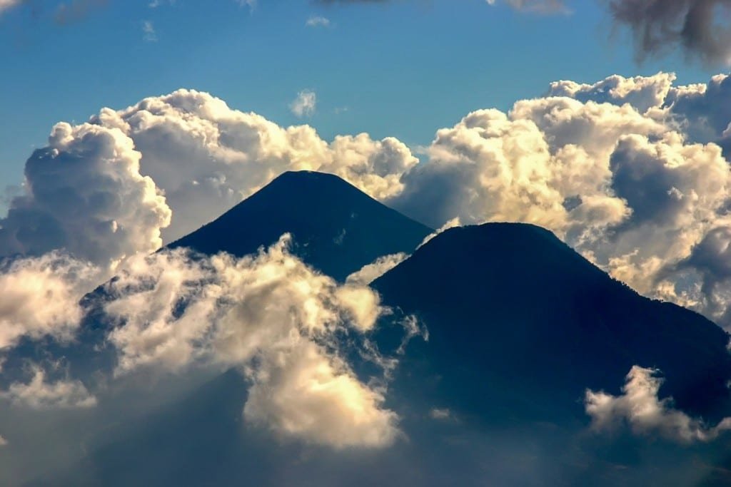 Volcano-Guatemala-Clouds Clouds enveloping towering Volcanoes in Guatemala