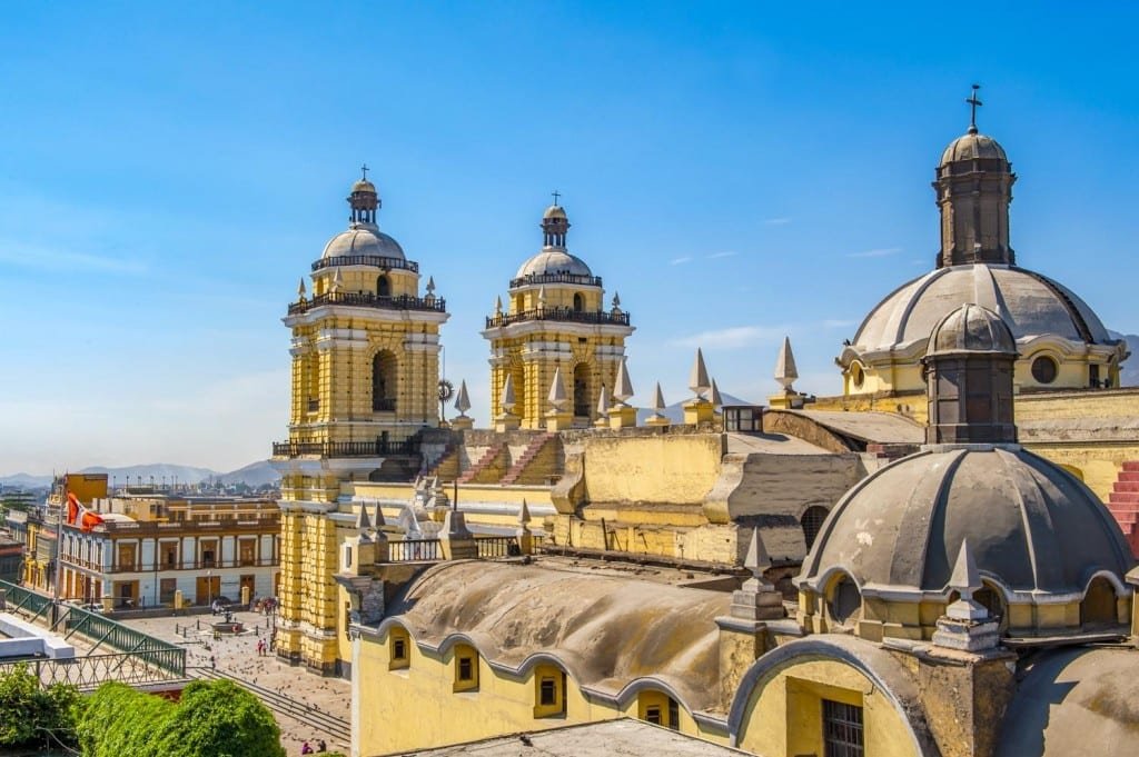 Landed-Travel-Private-Travel-San-Francisco-Church-Rooftop-Lima-Peru Rooftop of the historic san francisco church in Lima Peru. Spanish architectural influence