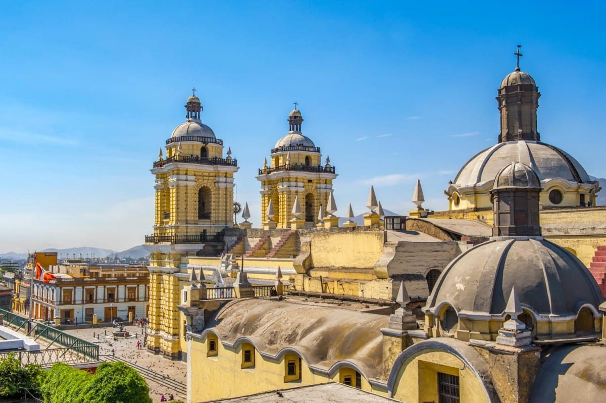 Landed-Travel-Private-Travel-San-Francisco-Church-Rooftop-Lima-Peru Rooftop of the historic san francisco church in Lima Peru. Spanish architectural influence
