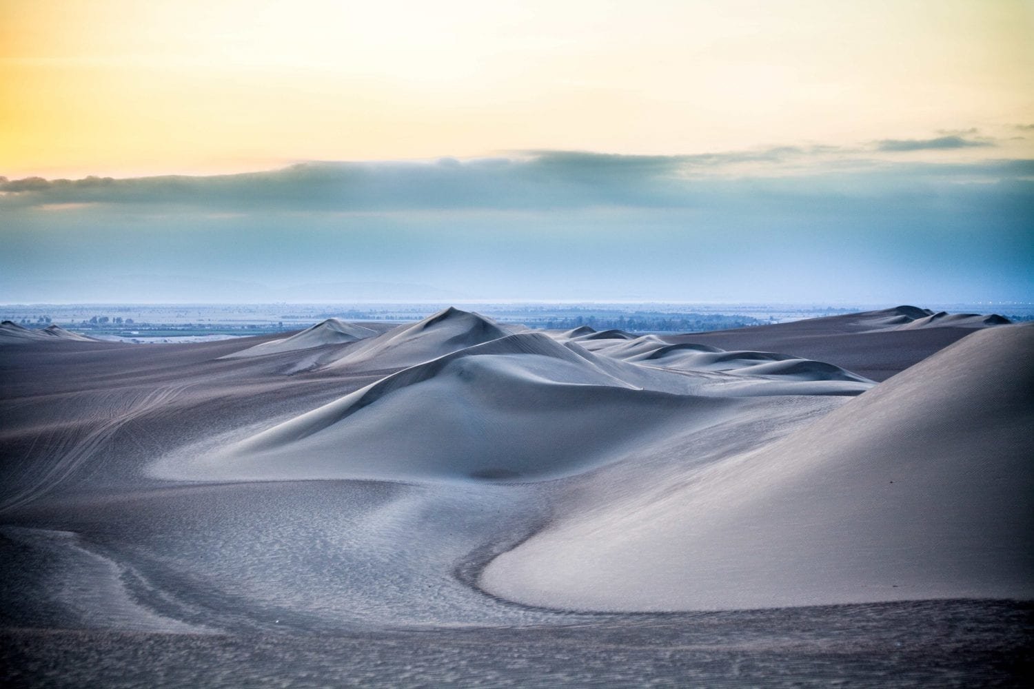 Peru-Private-Custom-Travel-Ica-Sunset-Dunes Beautiful sunset over the dunes of Peru's Ica Desert