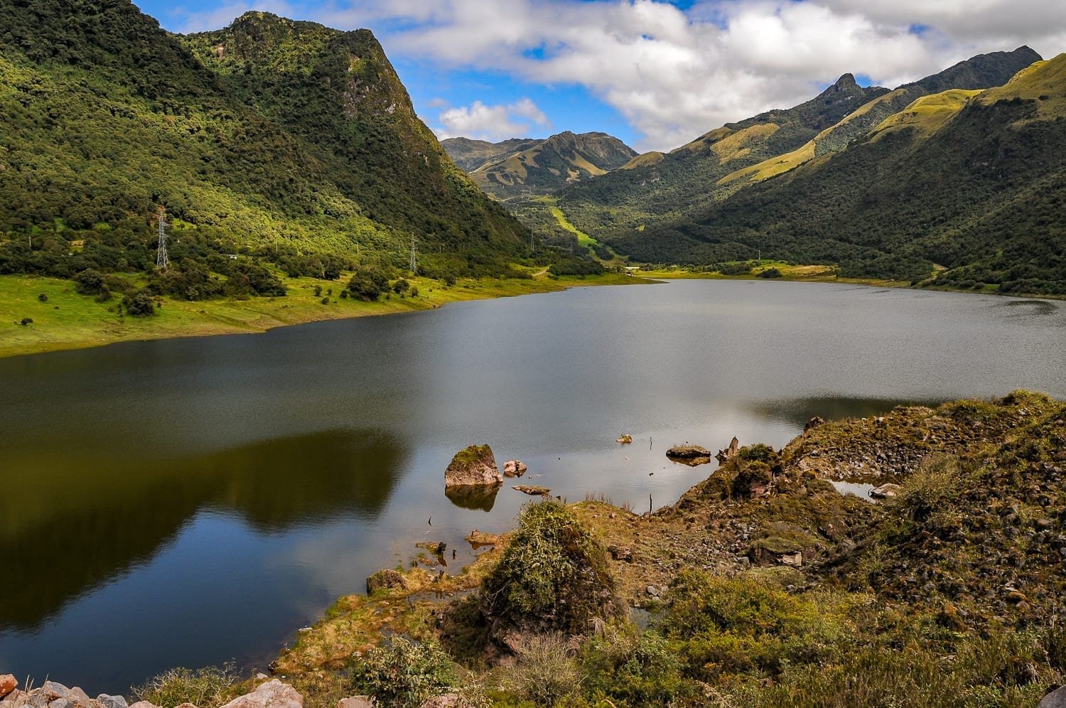 Private-Travel-Custom-Travel-Ecuador-Papallacta-2 Smooth water surrounded by lush mountains near Mindo, Ecuador