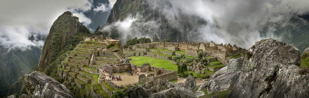 Custom-Travel-Vacation-Travel-Wide-Machu-Picchu-Quarry Wide angle shot of the Quarry at Machu Picchu in Peru