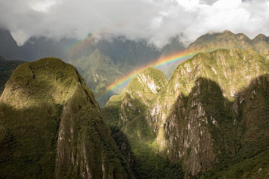 Peru-Private-Custom-Travel-Machu-Picchu-Double-Rainbow-7 (1) Double rainbow over the ancient ruins of Machu Picchu in Peru
