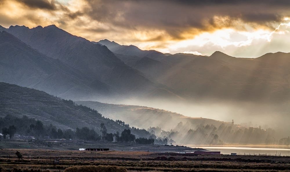 Sacred Valley Lake sunset