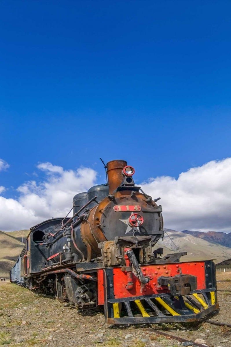 Private-Custom-Travel-Patagonia-Railway Train line view from route 40 patagonia