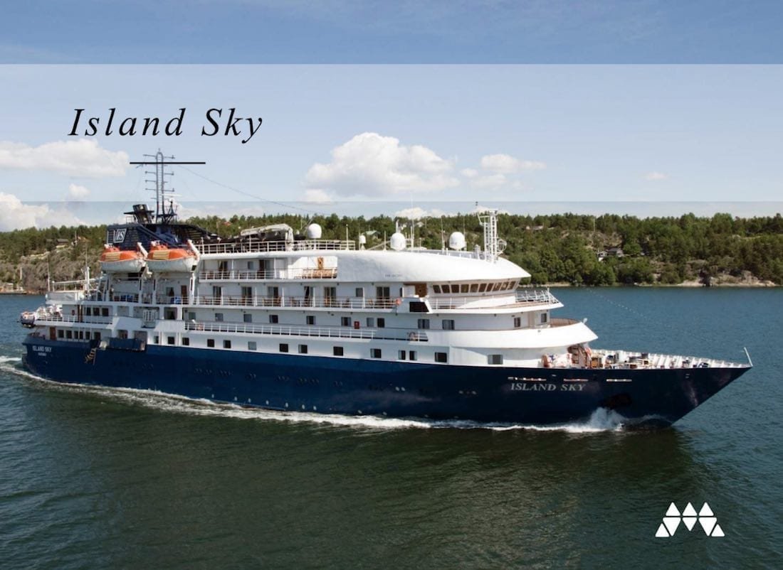 Antarctic-Cruise-Island-Sky Antarctic Cruise ship Island sky