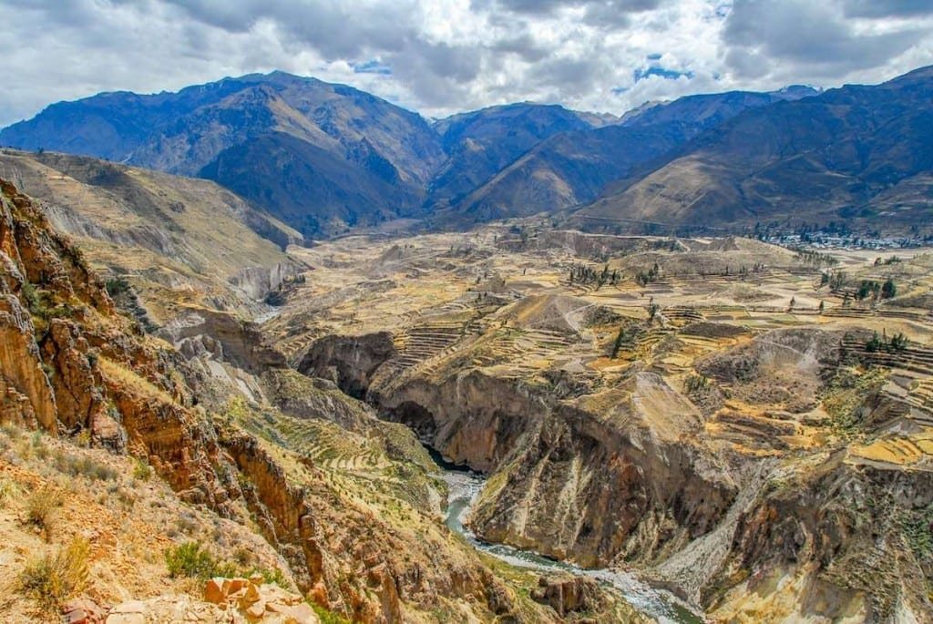 Landed-Travel-Private-Travel-Landscape-Terraces-Colca-Canyon-3-Peru Aerial photo of Colca Canyon in Peru