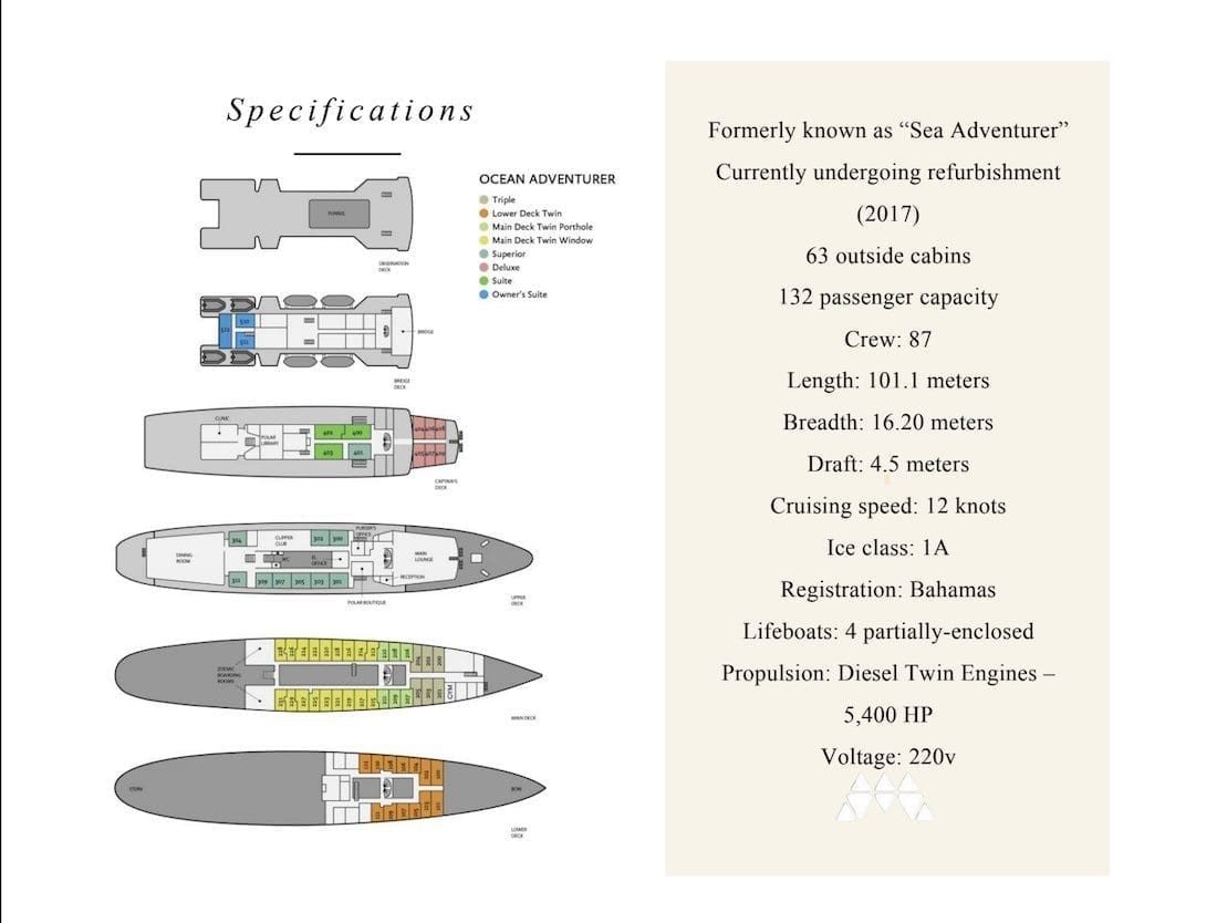 Ocean Adventurer Deck Plan Antarctic Cruise Ship Ocean Adventurer Deck Plan
