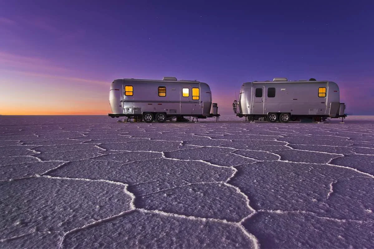 Night at Uyuni Airstreams