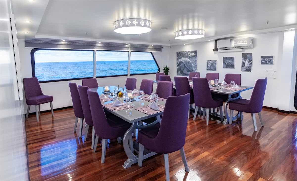 Camilia-Trimaran-Indoor-Dining
