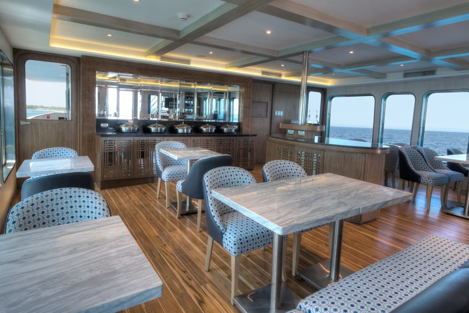 Origins Yacht dining area