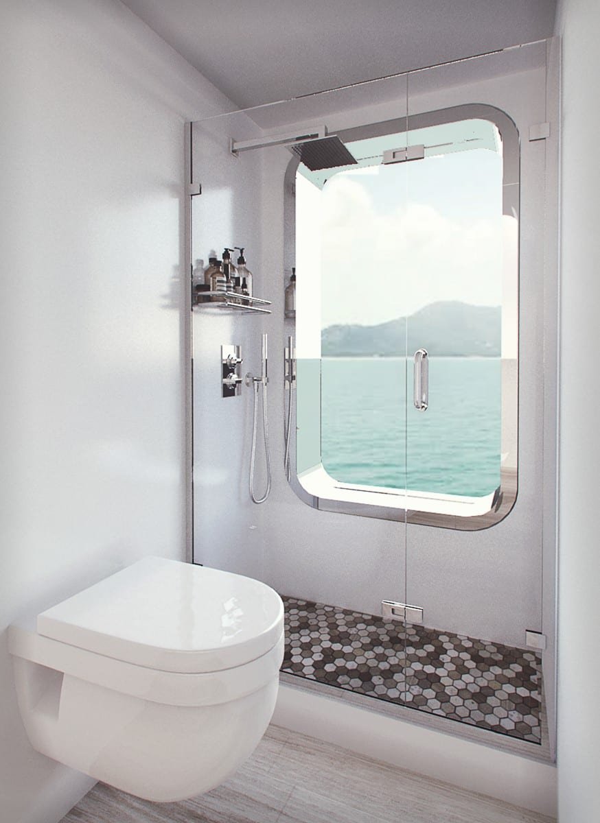 MV Theory Yacht bathroom