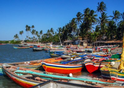 Jericoacoara Brazil colorful boats | Landed Travel