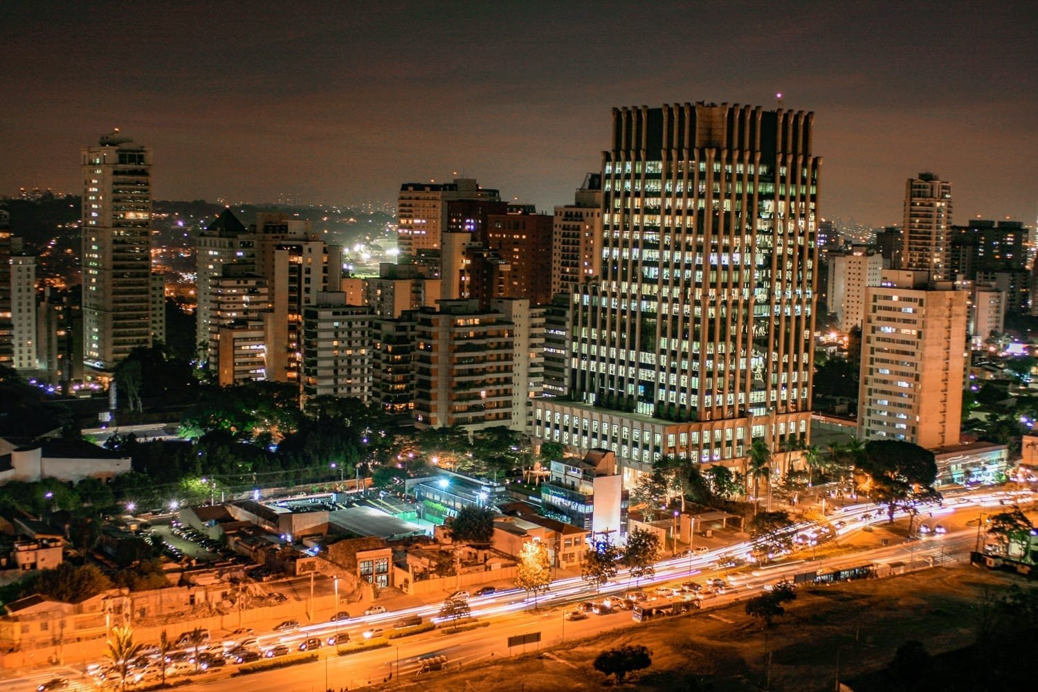 São Paulo Brazil night cityscape