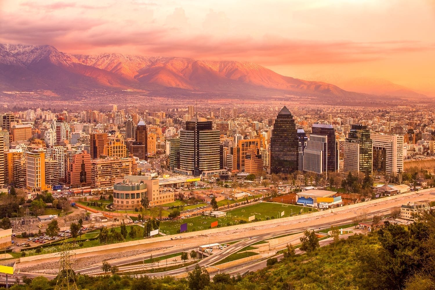 Santiago Chile purple Andes | Landed Travel