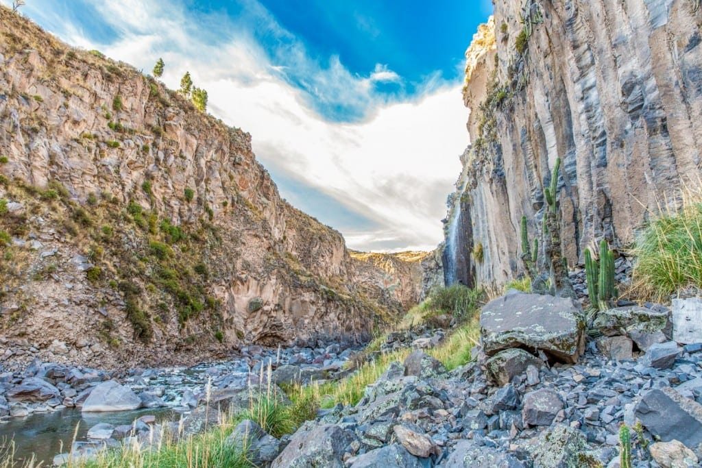 waterfall in Colca Canyon Peru