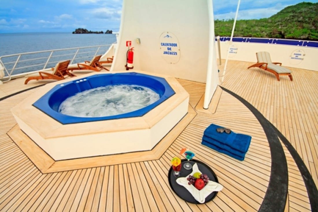 deck hot tub