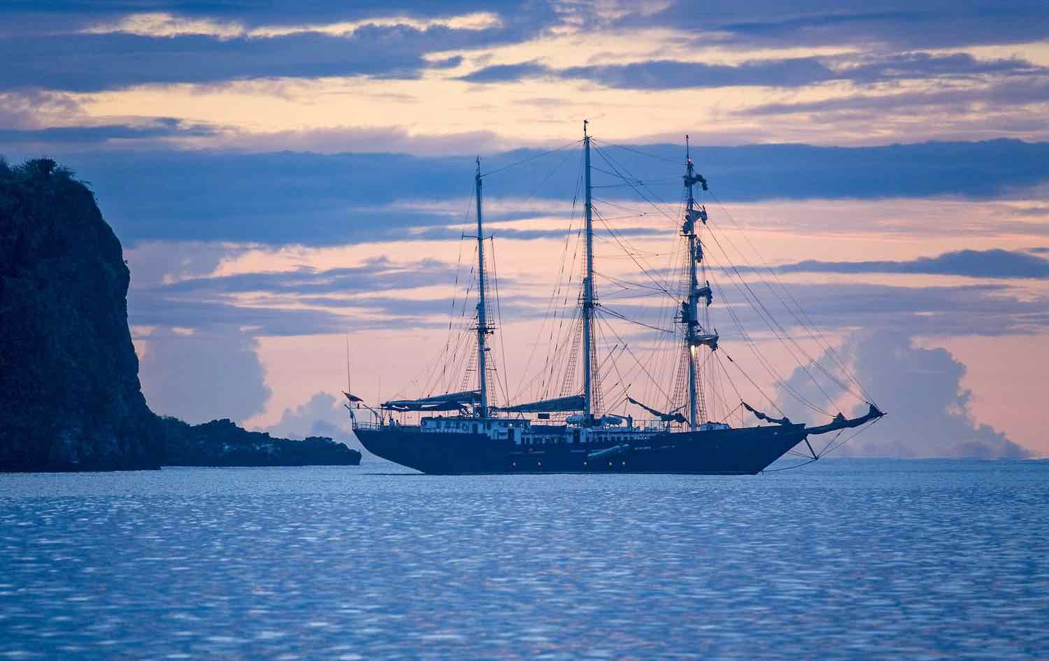 Galapagos Masted ship