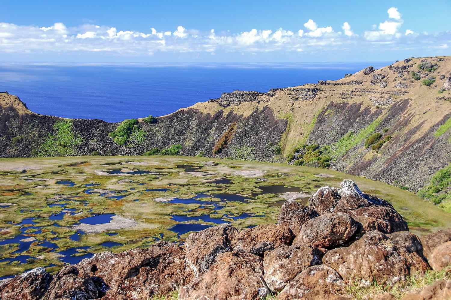 Chile Easter Island Rano Kua Crater