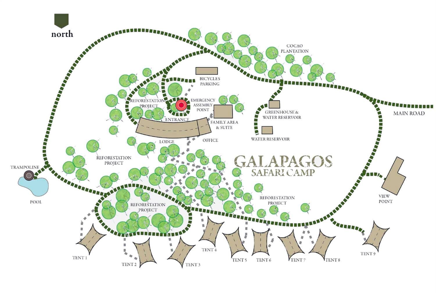 Galapagos Safari Camp map