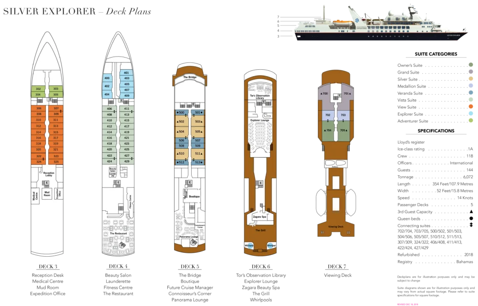 Silver Explorer Deck Plan