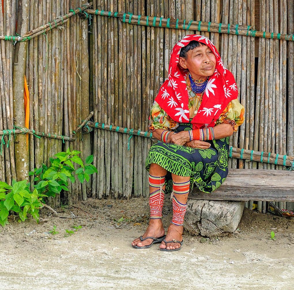 Landed-Travel-Private-Travel-Kuna-Woman-Seated-San-Blas-Panama 2