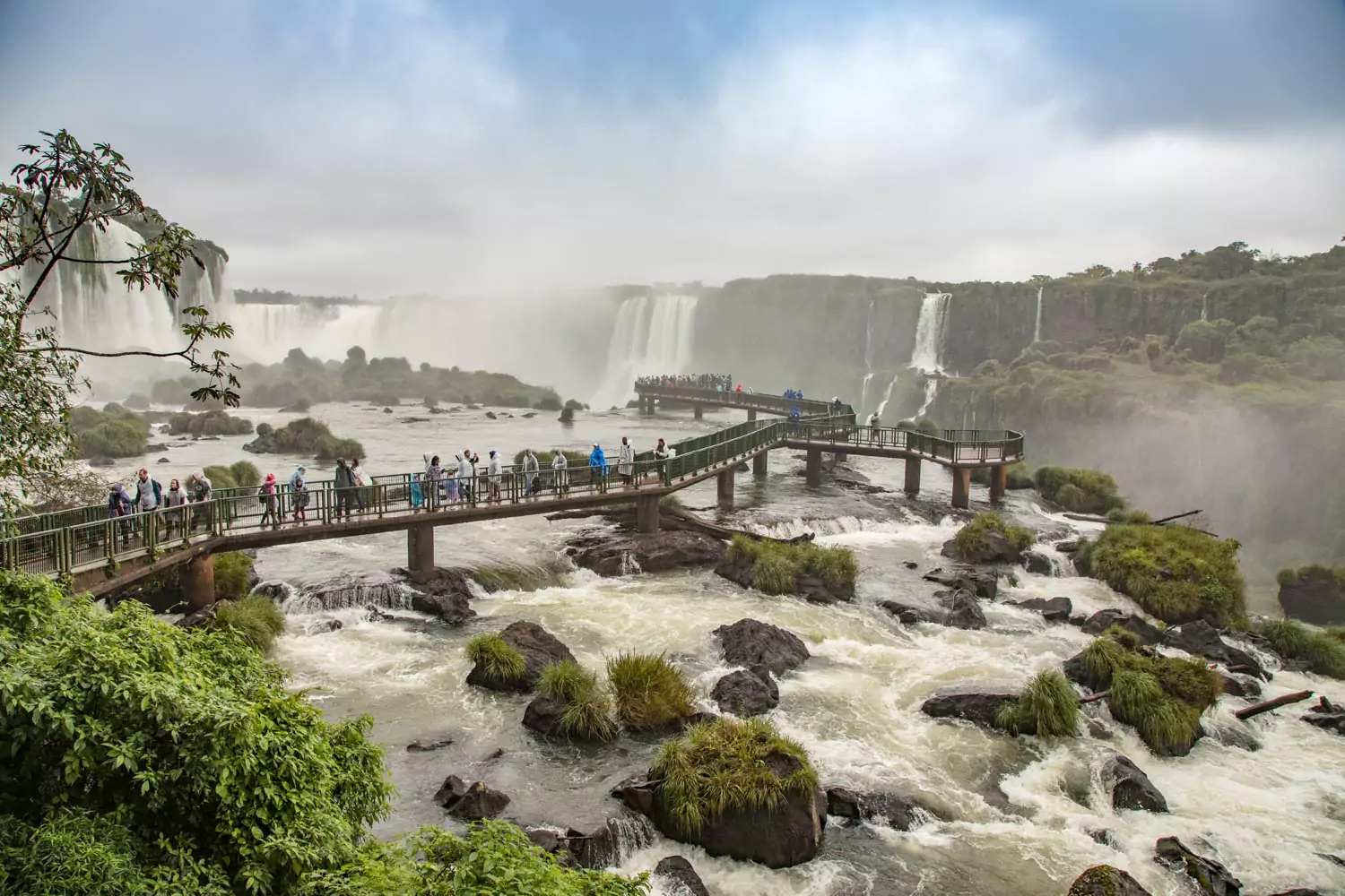 Iguazu Falls travel with tourists