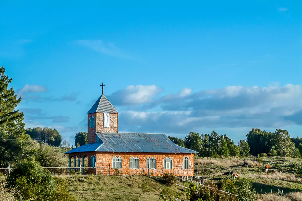 Chiloe Chile Church Near Castro 