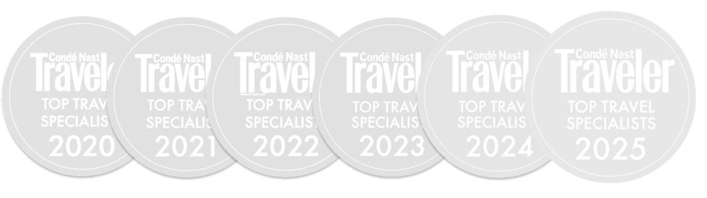 Conde Nest Traveler: Top Travel Specialists 6 years in a row
