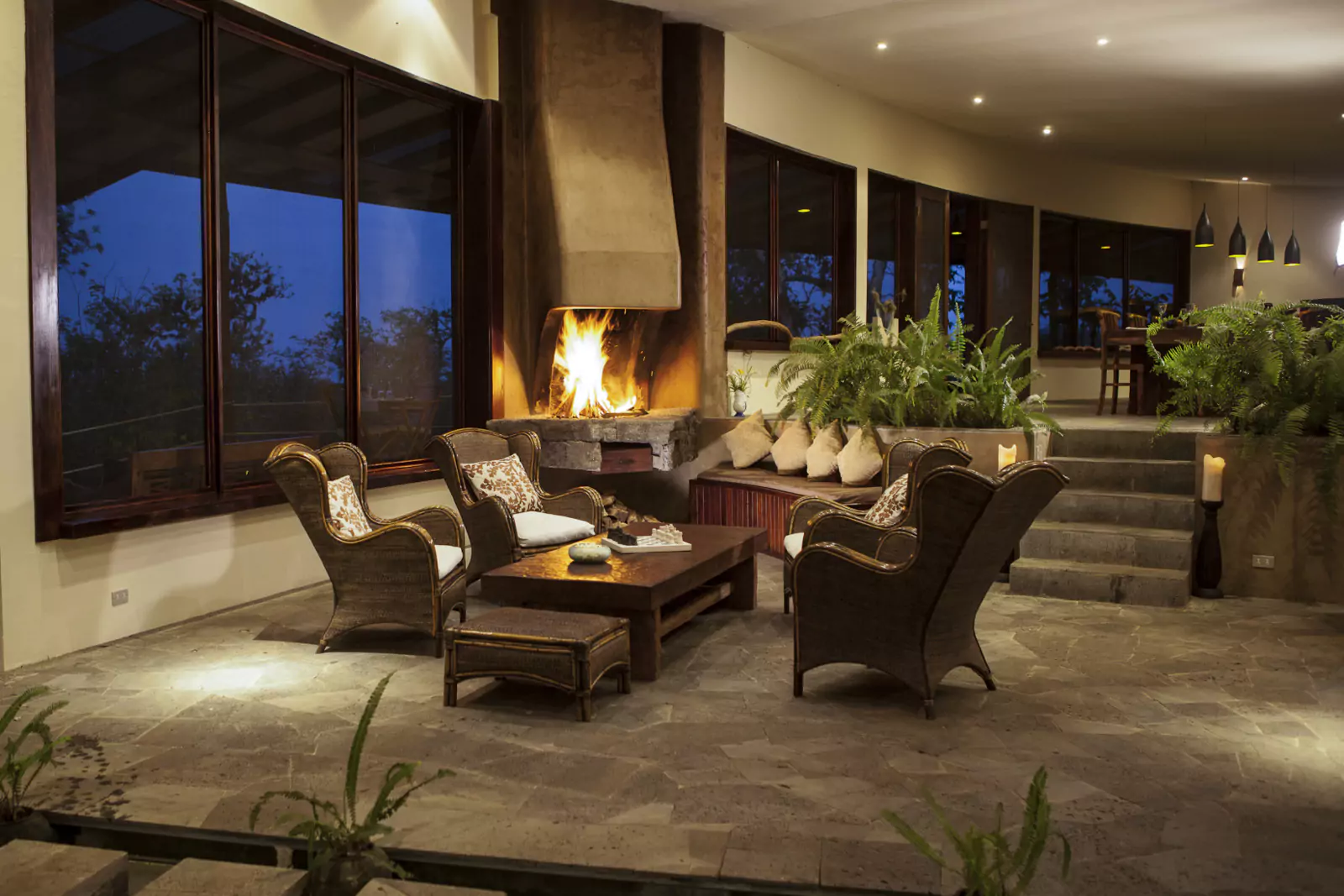 Galapagos Safari Camp Fireplace