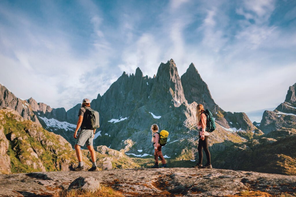 Family traveling in South America with a LANDED guide
