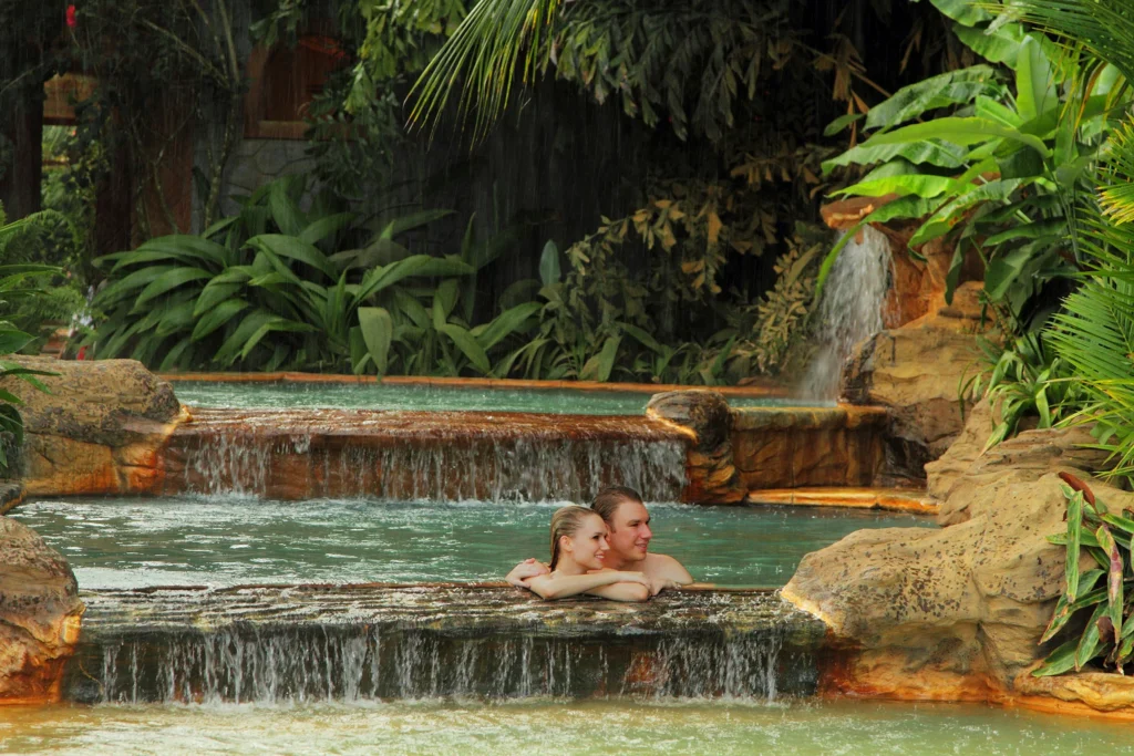 Couple in pool in Costa Rica