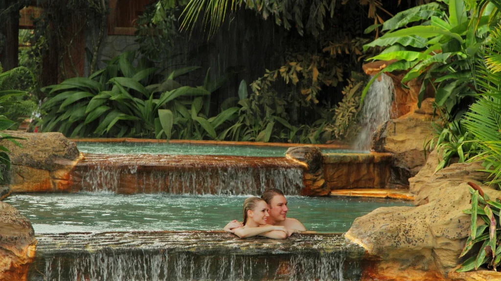Couple in pool in Costa Rica