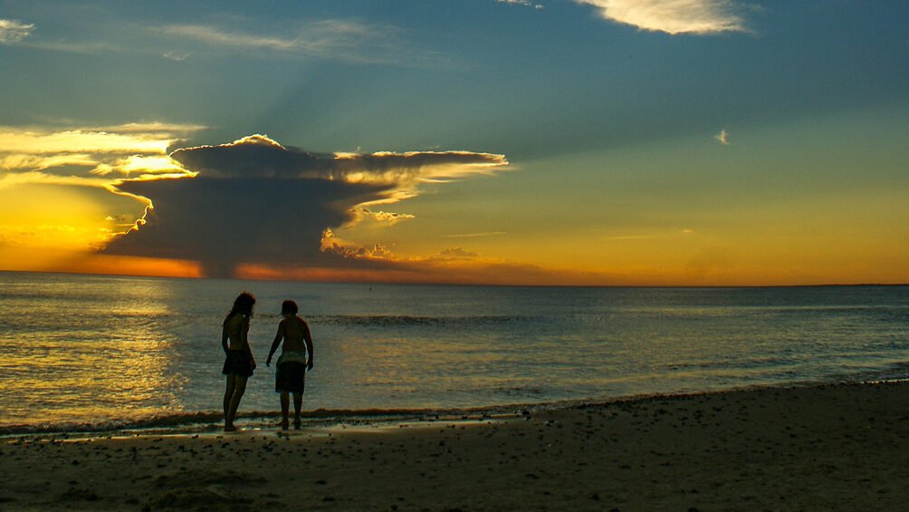 Punta del este beach sunset